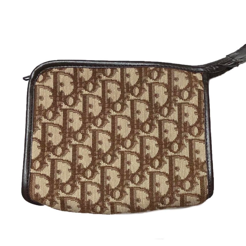Vintage Dior brown monogram pouch!